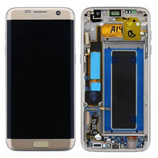 TOUCH+DISPLAY+FRAME SAMSUNG GALAXY S7 EDGE G935 DOURADO (SERIVE PACK GH97-18533C)